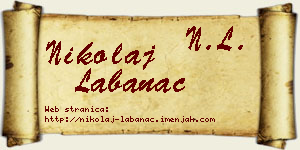 Nikolaj Labanac vizit kartica
